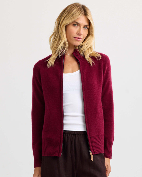 Cashmere Stand Collar Cardigan
