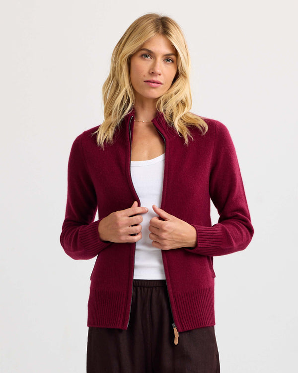 Cashmere Stand Collar Cardigan