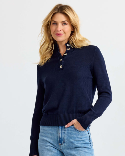 Cotton Henley Pullover