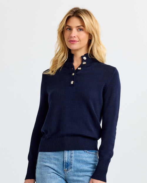 Cotton Henley Pullover