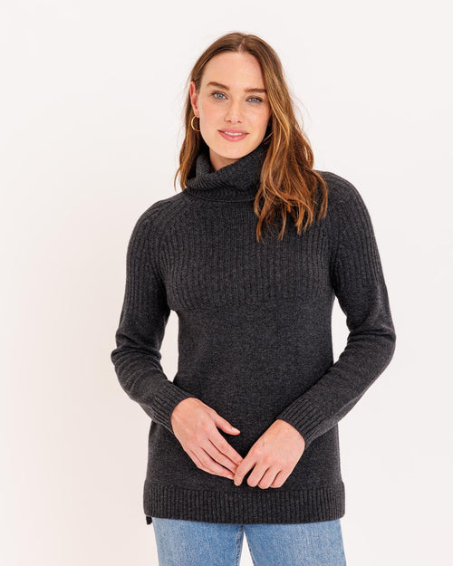 Our Famous Cashmere Ribbed Turtleneck Sweater | Pura Cashmere