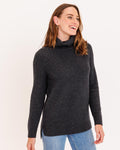 Half Ribbed Turtleneck Sweater