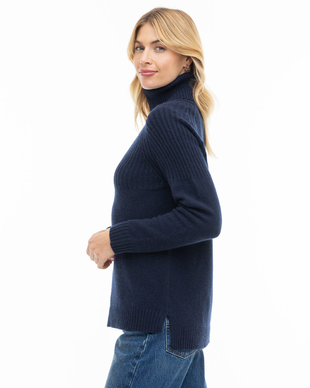 Half Ribbed Turtleneck