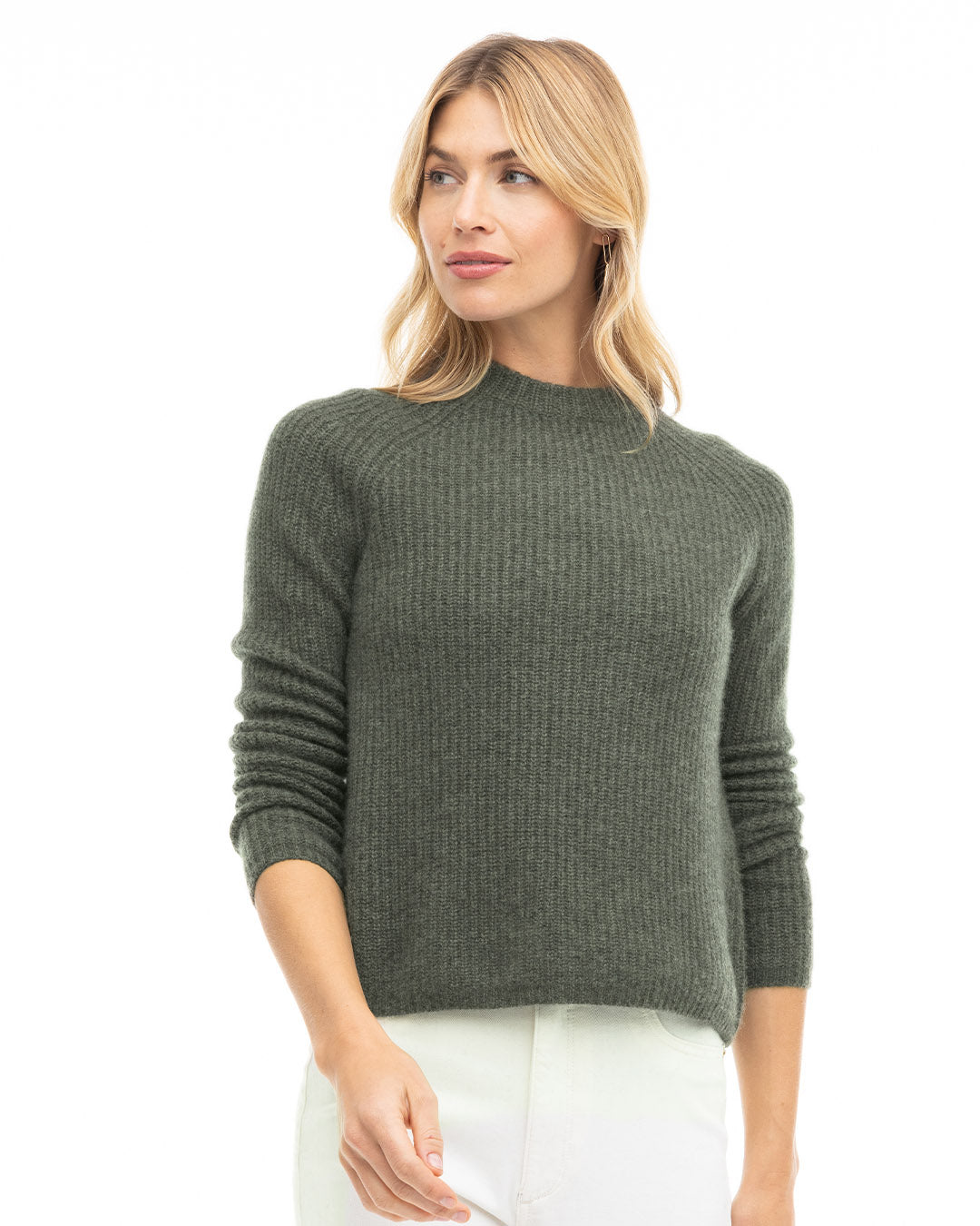 Women s Cashmere Fisherman Crew Neck Pura Cashmere