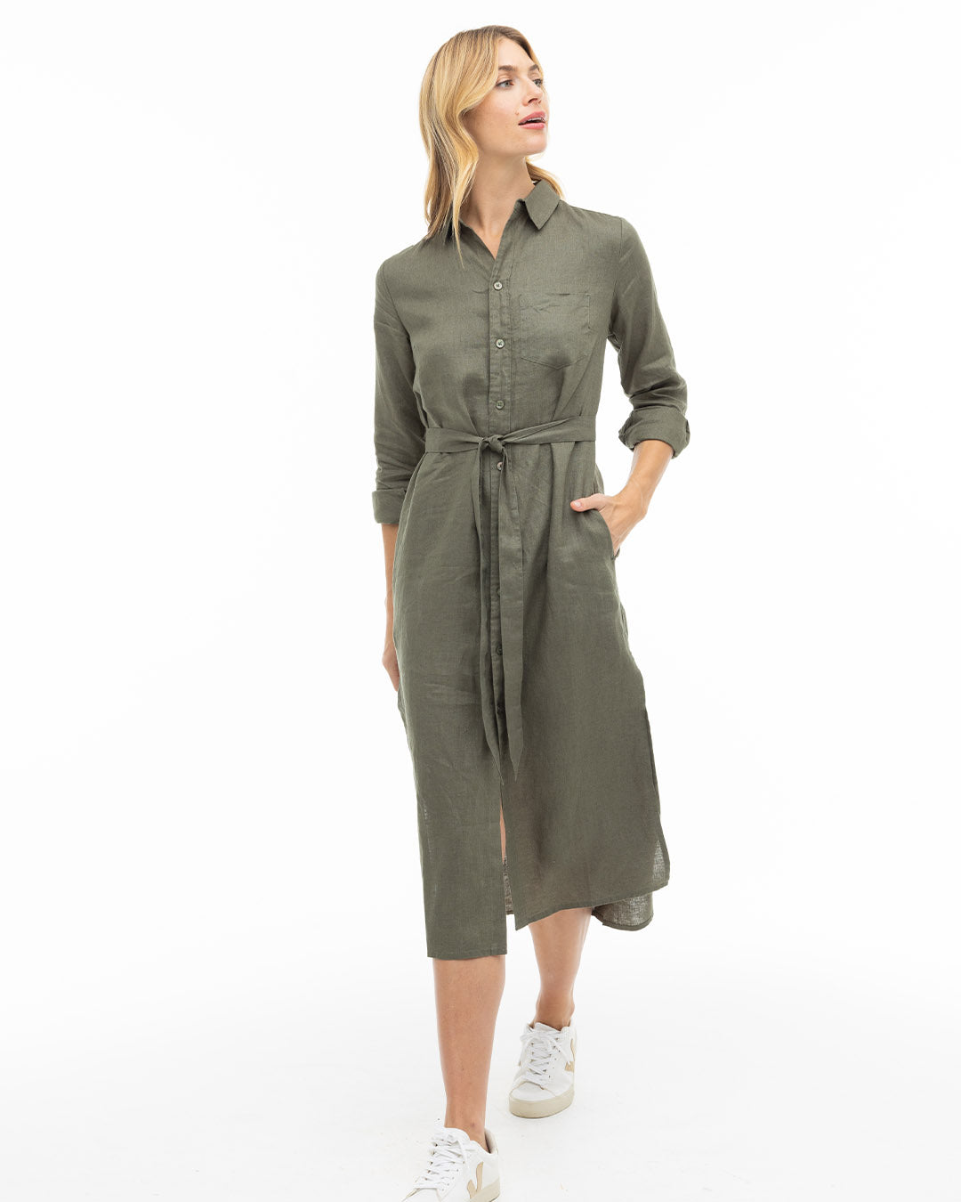 Luxe Linen Shirt Dress