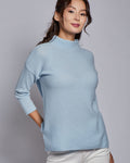 Women's Cashmere Funnel Neck Sweater-Pura Cashmere